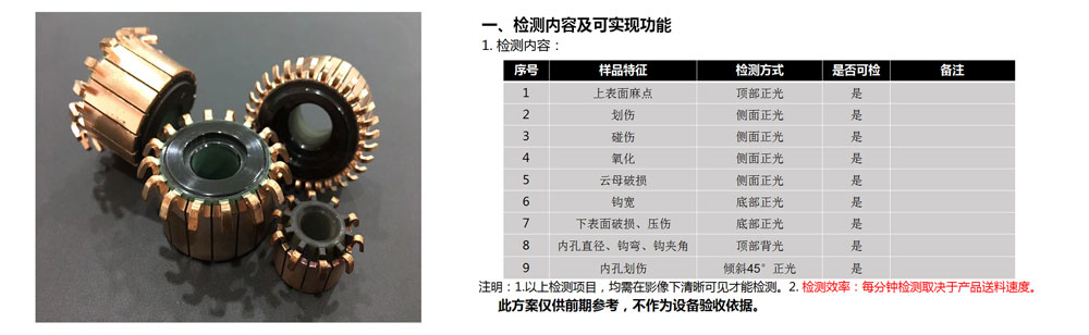 換向器可檢測(cè)缺陷